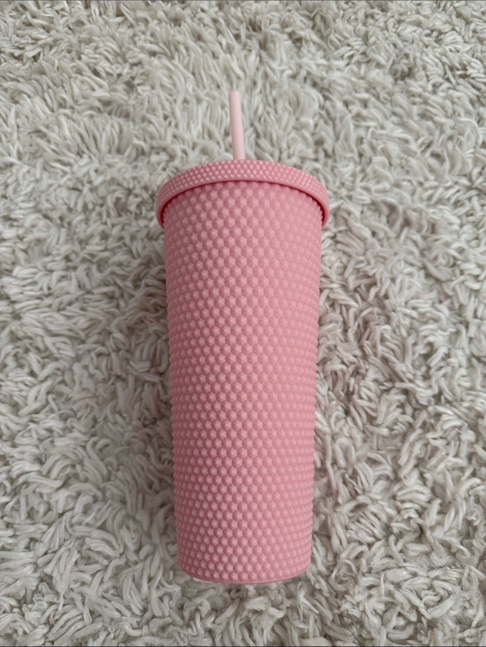 Pink Textured Studded Tumbler